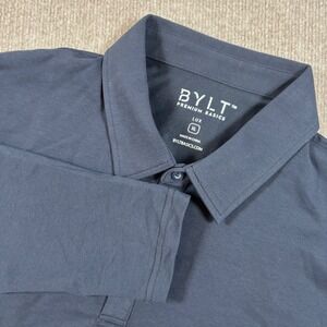 Bylt Basics Navy Long Sleeve Lux Performance Polo Men's Size XL EUC